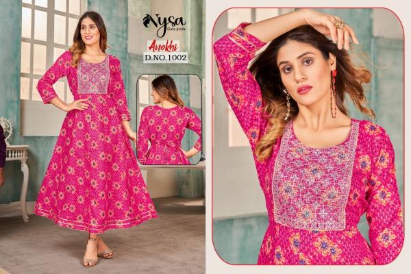 Nysa Anokhi semi Capsule Designer Anarkali Style kurti Collection